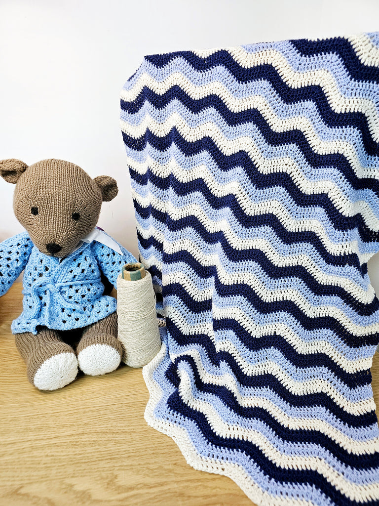 Ripple Baby Blanket Crochet Kit
