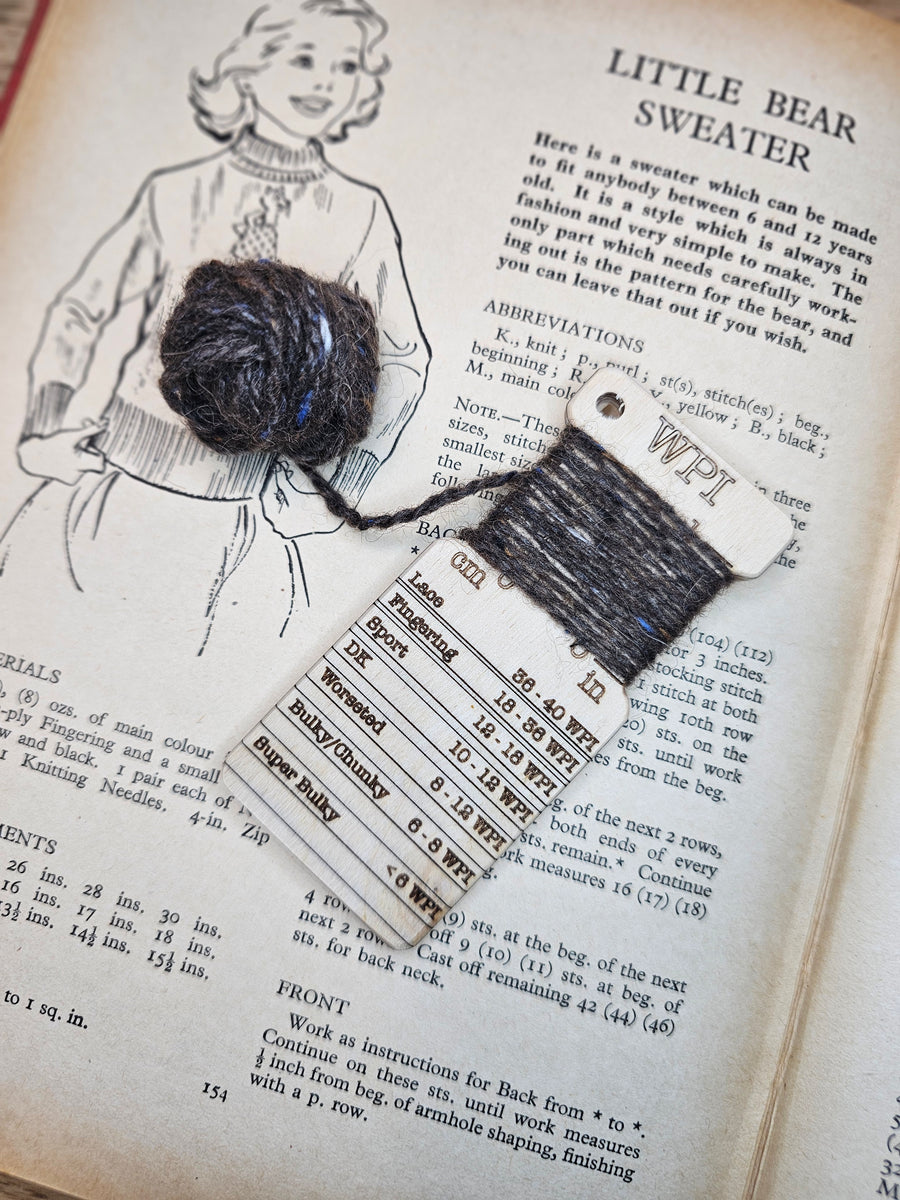 Yarn WPI Gauge & Spinners Tool Fully Woolly Yarns