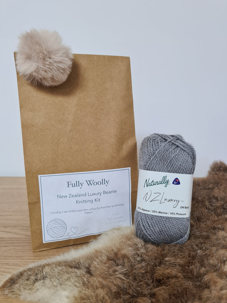 NZ Luxury Beanie Knitting Kit