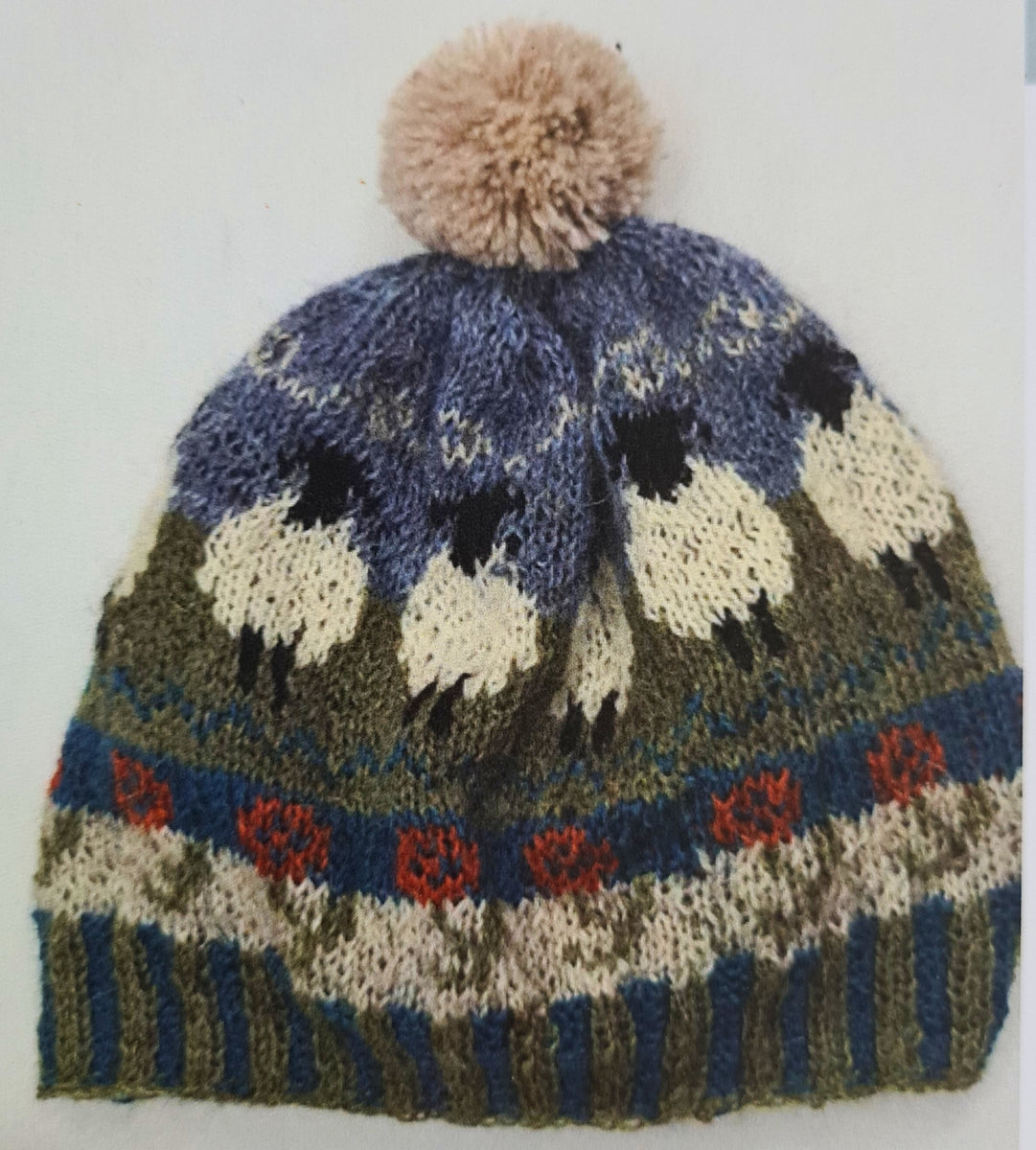 Spring Sheep Fair Isle Hat Knitting Kit Fully Woolly Yarns