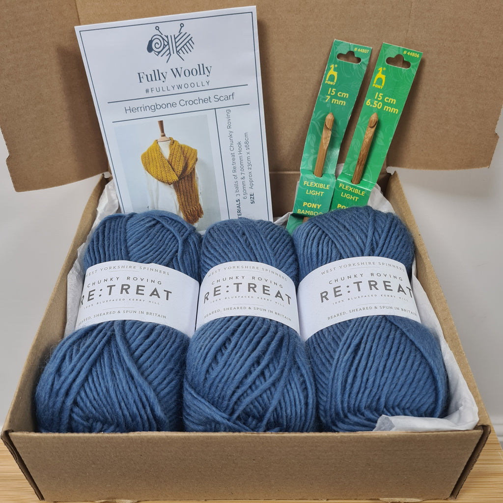 Herringbone Scarf Crochet Kit