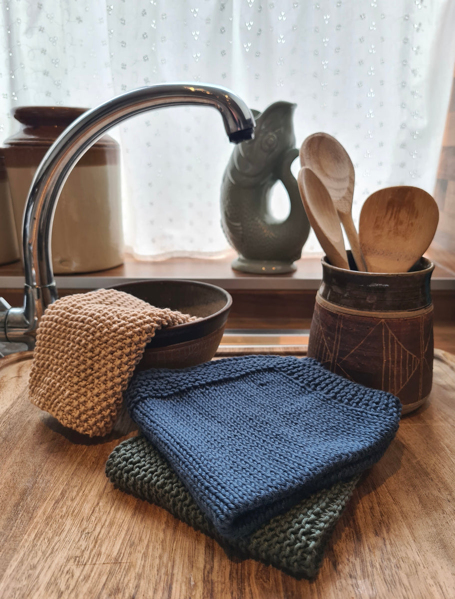 Knitted Dish Cloth Pattern Fully Woolly Yarns