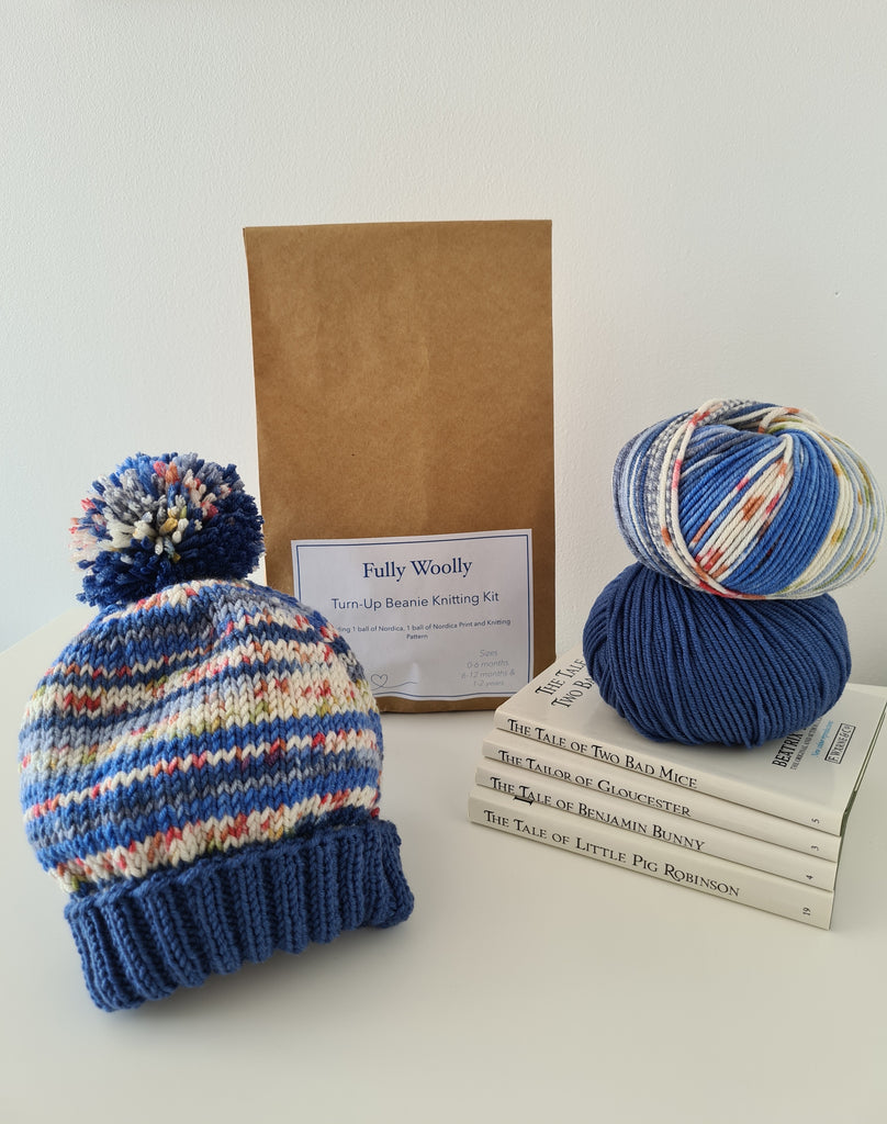 Turn-up Beanie Knitting Kit