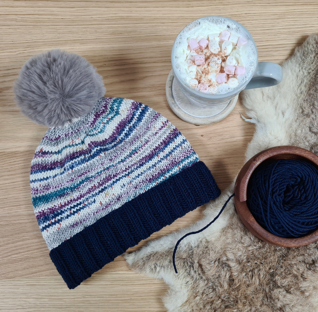 Turn-up Beanie Knitting Kit