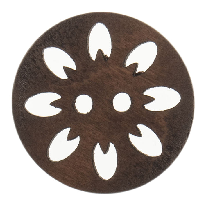 Buttons - Wooden Flower Cut-Out