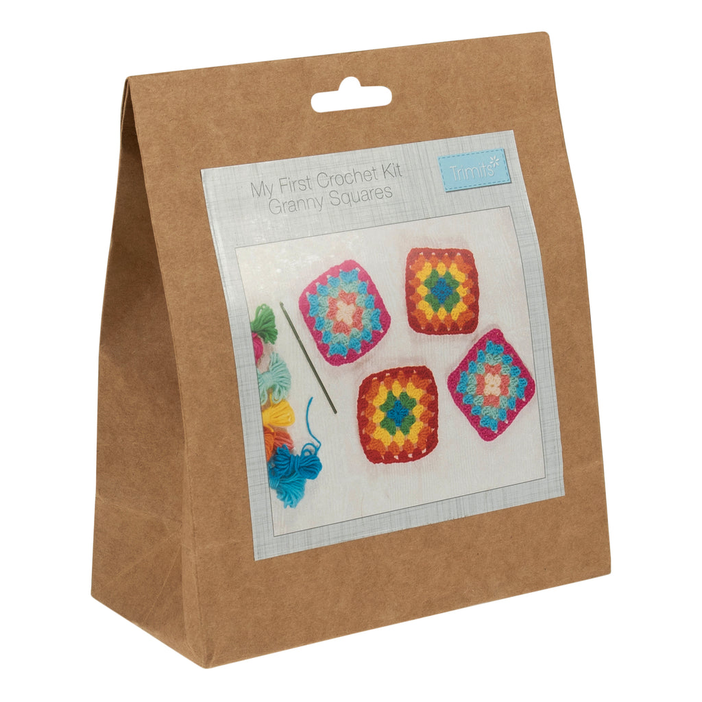 Make-Your-Own: My First Crochet Kit: Bright Granny Squares