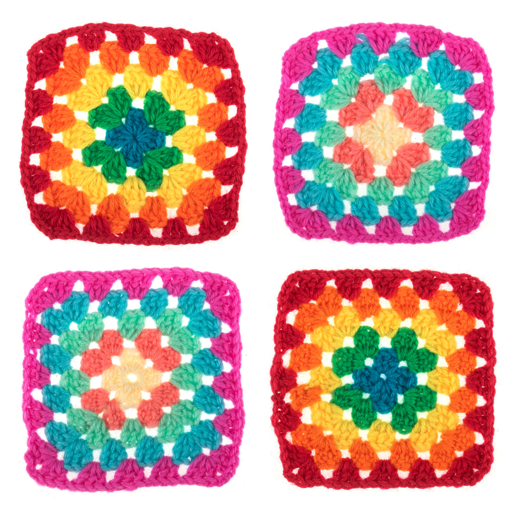 Make-Your-Own: My First Crochet Kit: Bright Granny Squares