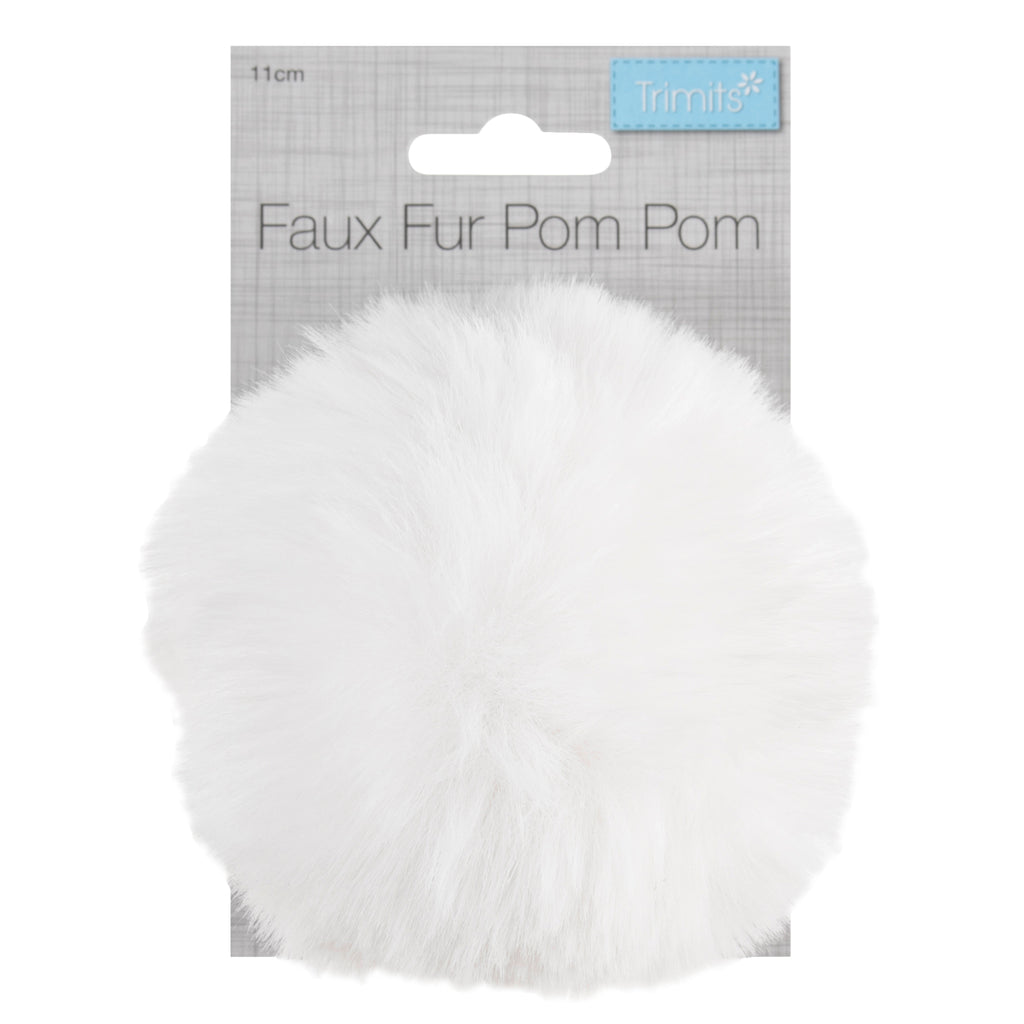 Faux Fur Pom Pom - 11cm