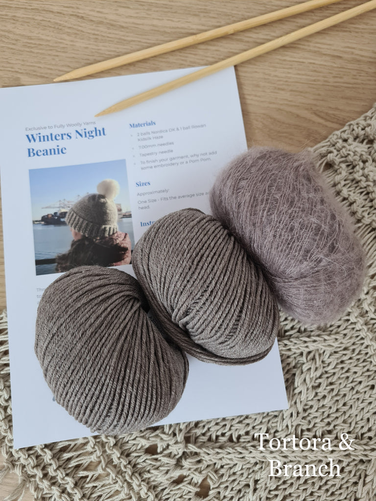 Winters Night Beanie Knitting Kit