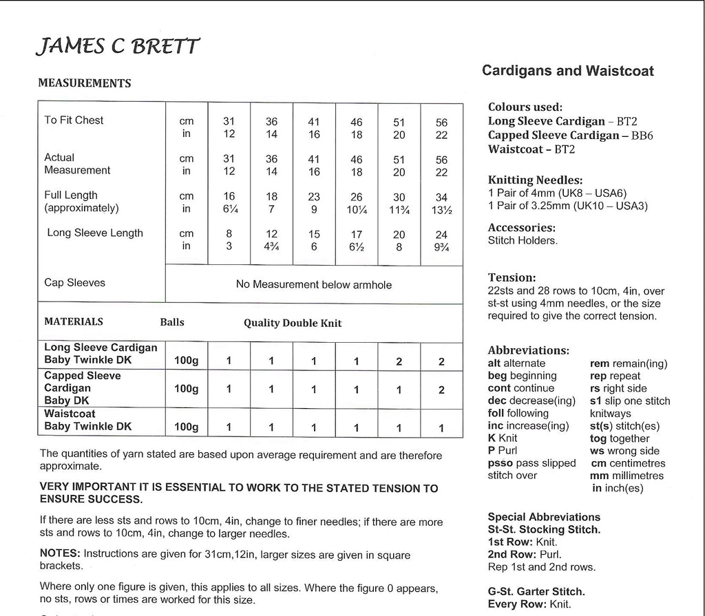 James C. Brett - Three Crossover Cardigans (JB235)